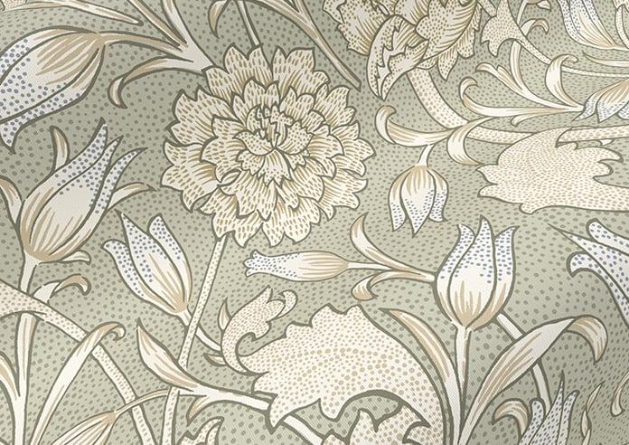 William Morris At Home Wild Tulip, Sage - Twist&Fit Roller Blind - Image 4